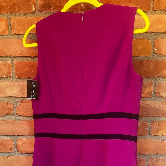 NWT~ Black Label by Evan-Picone Fuchsia Sleeveless Dress ~ Sz 6 - Picture 6 of 9